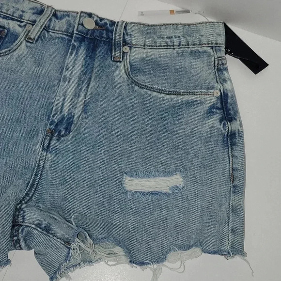 Blank NYC "The Barrow" Distressed Acid Wash Vintage High Rise Denim Short NWT - Picture 5 of 12
